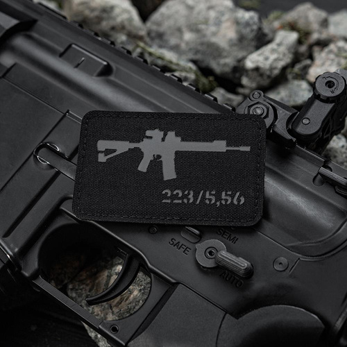 M-Tac - Naszywka AR-15 223/5,56 Laser Cut - Czarny/Szary - 51111211