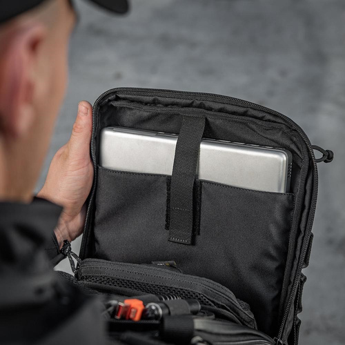 M-Tac - Torba kieszeń pionowa Laser Cut Hex - Czarna - 10241002