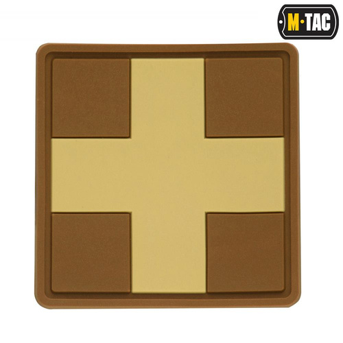 M-Tac - Naszywka 3D PVC Medic Cross Square - Coyote - 51124005