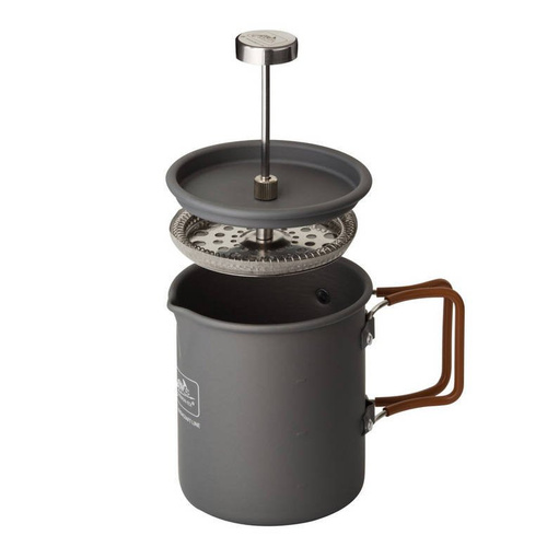 Helikon - Kubek z zaparzaczem do kawy CAMP French Press - 600 ml - Aluminium - Szary - TK-FPC-AL-19