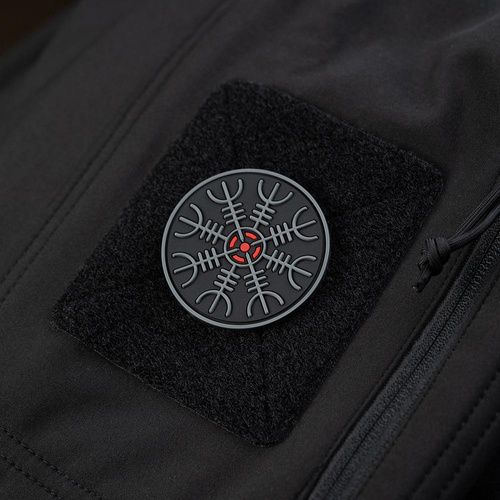 M-Tac - Naszywka Hełm Grozy - PVC 3D - Czarny/Szary - 51221211