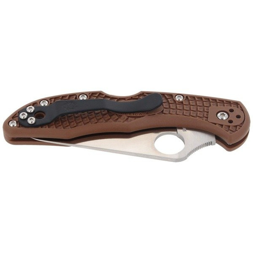 Spyderco - Nóż składany Delica® 4 FRN Flat Ground Brown - C11FPBN