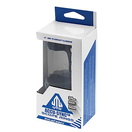 Leapers - Montaż jednoczęściowy Accu-Sync 34/22 Cantilever - Wysoki - Picatinny - 50 mm - Czarny - AIR42250