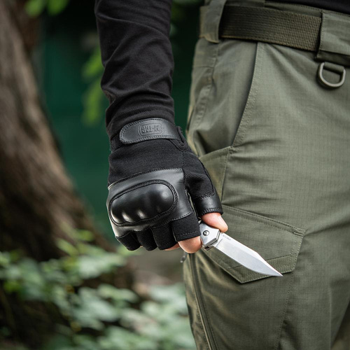 M-Tac - Rękawice taktyczne bez palców Assault Tactical Mk.4 - Czarne - 90214002