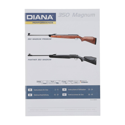 Diana - Wiatrówka łamana Panther 350 Magnum - T06 - Syntetyk - 4,5 mm - Czarna - 3520635