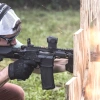 UTG - Składany przeziernik Rear Sight Flip-Up - Picatinny - Aluminium - Czarny - TLURS55