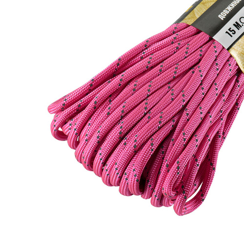 M-Tac - Paracord Type III 550 - 4 mm - 30 m - Neon Pink Reflective - 10260172