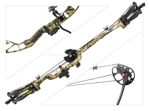 Poe Lang - Łuk bloczkowy Rex Quad - 20-65 lb - 28" - Camo - CO-029F