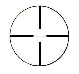 Lensolux - Luneta celownicza 4x32 Duplex z montażem - 1" - Czarna - 19345