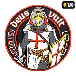 M-Tac - Naszywka Deus Vult - PVC 3D - Biały/Czerwony - 51116000