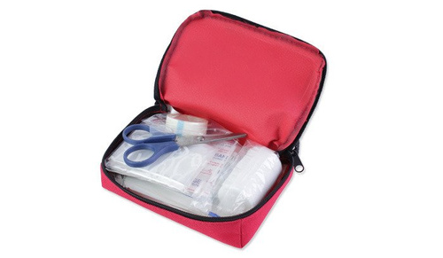 Mil-Tec - Apteczka z wyposażeniem - First Aid Kit - Mała - Czerwona - 16026000