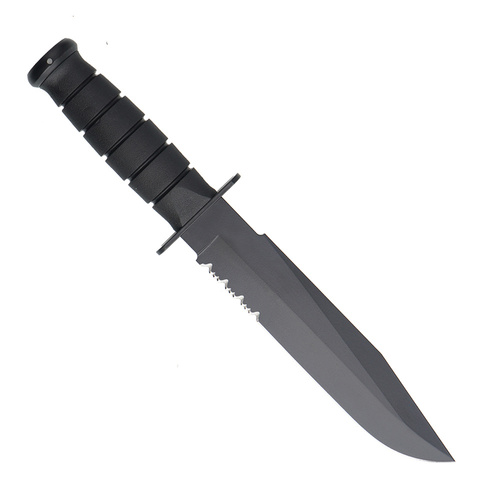 Ka-Bar 1271 - Nóż wojskowy Fighter - Combo - Czarny