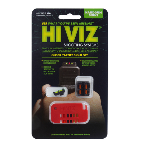 Hiviz - Światłowodowe przyrządy celownicze Target Sight Set - Glock - GLT178