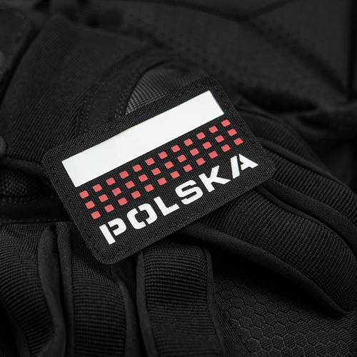 M-Tac -  Naszywka Z Flagą i Napisem Polska - Laser Cut - Piksele - Czarno / Czerwono / Biała - 51007102