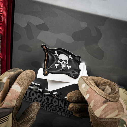 M-Tac - Naklejka Holly Roger - PVC - Czarna - 5799