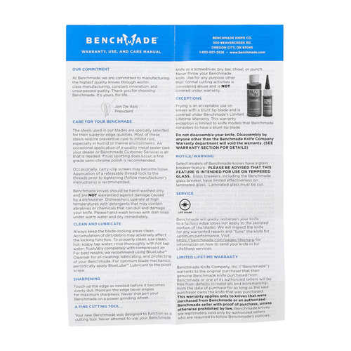 Benchmade - Nóż składany 15080BK-04 Crooked River - CPM MagnaCut - Czarny - 15080BK-04