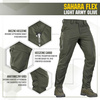 M-Tac - Spodnie trekkingowe Sahara Flex Lite - Army Olive - 20064062