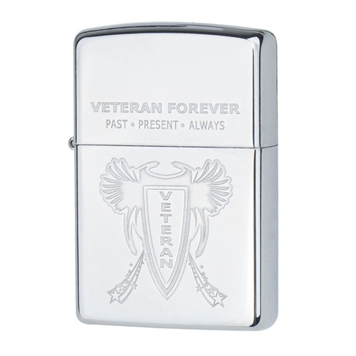 Zippo - Zapalniczka benzynowa Veteran Forever - High Polish Chrome - Z28054