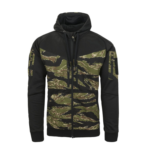 Helikon - Rozpinana bluza Rogue Hoodie - Bawełna - Poliester - Czarny/ERDL - BL-RHF-PO-011PA