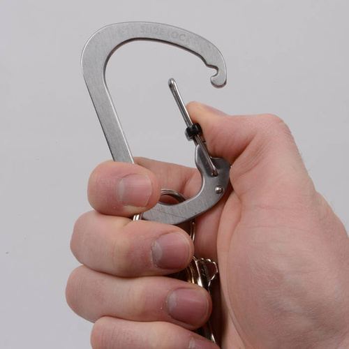 Nite Ize - Karabinek SlideLock Carabiner #6 - Stainless Steel - Czarny - CSL6-01-R6