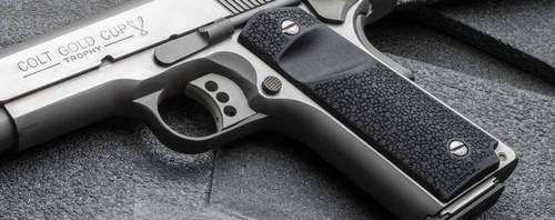 Magpul - Antypoślizgowe okładziny rękojeści MOE do pistoletu Colt 1911 - Anti Slip - Czarne - MAG524-BLK