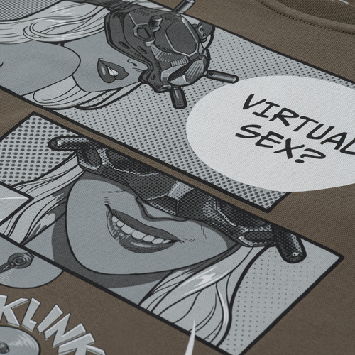 M-Tac - Koszulka Comics Drone Girl - Bawełna - Brązowy - 80074048