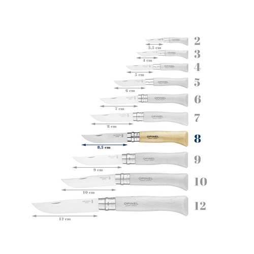 Opinel - Nóż N°8 VRI - Inox - 123080
