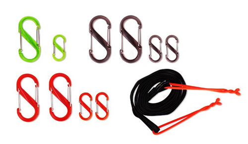 Nite Ize - Zestaw organizer GearLine Organization System - 10 karabinków S-Biner - 122 cm - GLN4-M1-R8