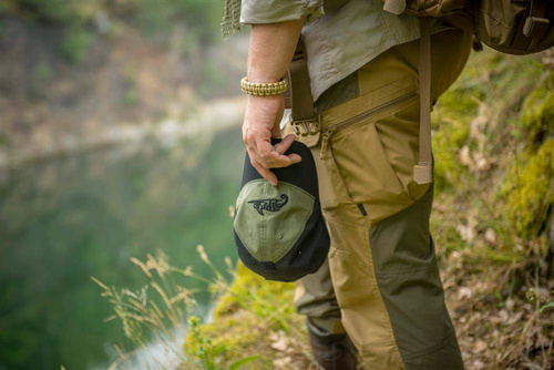 Helikon - Spodnie outdoorowe Hybrid Outback Pants® - DuraCanvas® - Coyote / Czarne - SP-HOP-DC-1101A