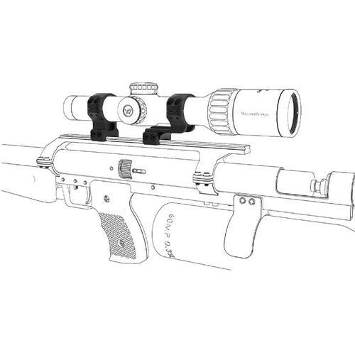 Vector Optics - Montaż do lunety dwuczęściowy Cantilever - 30 mm - Dovetail - Czarny - XASR-3017