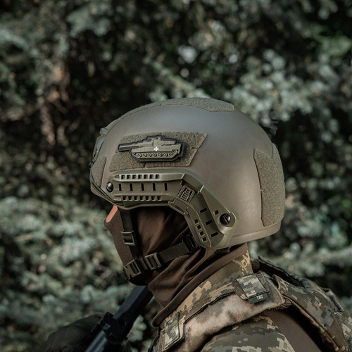 M-Tac - Naszywka Czołg z krzyżem- PVC 3D - Zielony - 51338310