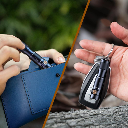 Fenix - Latarka LED akumulatorowa / brelok E05R - 400 lumenów - Czarna - 039-493