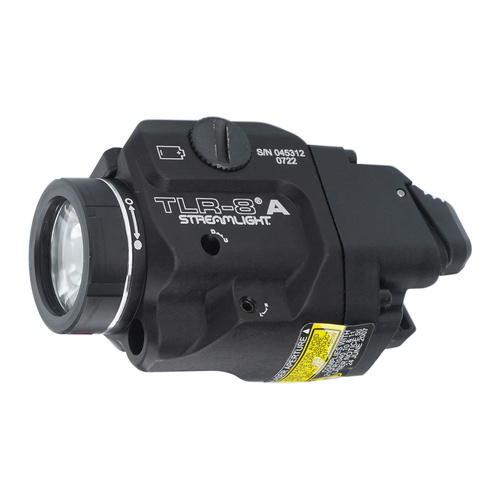 Streamlight - Latarka taktyczna LED na broń TLR-8A Flex z celownikiem laserowym - 500 lm - Czarna - L-69414