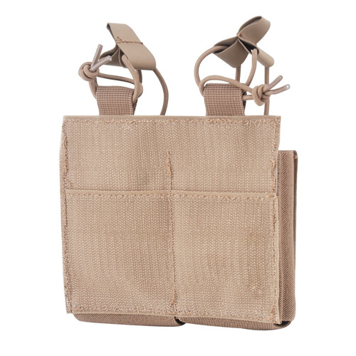 Mil-Tec - Ładownica otwarta AR-15 z panelem rzepowym - Podwójna - Dark Coyote - 13496219