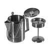 Mil-Tec - Czajnik / kawiarka turystyczna z perkolatorem - 1,2 l - Stal nierdzewna - Srebrny - 14680400