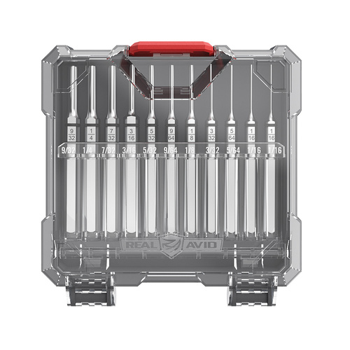 Real Avid - Zestaw wybijaków Roll Pin Accu-Punch - 11 elementów - Stalowe - AVAPK-RP