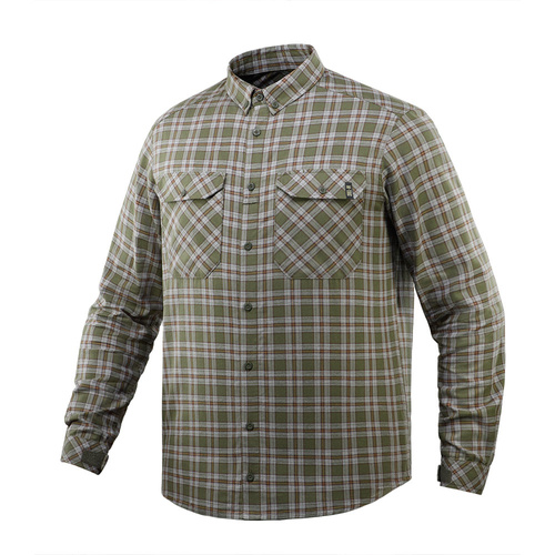 Koszula taktyczna M-Tac Lumberjack Cotton Shirt - Oliwkowa/Szara - 20118001
