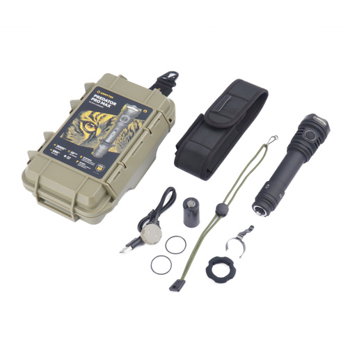 Armytek - Latarka taktyczna Predator Pro Max - Strobe - 3000 lm - Czarna - F08201PC