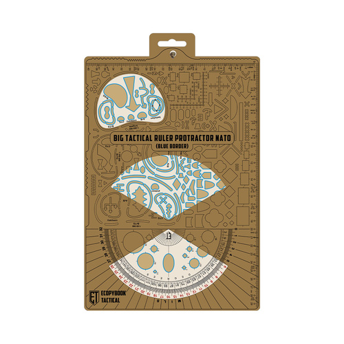 M-Tac - Linijka duży kątomierz NATO z szablonem Ecopybook Tactical Blue - Polimer - 10273018