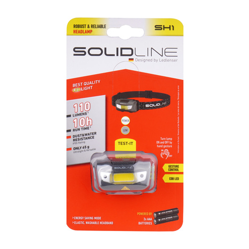 Ledlenser - Latarka czołowa Solidline SH1 - 110 lm - Szary - 502743