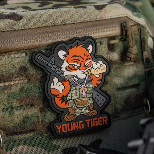 M-Tac - Naszywka Young Tiger - PVC - Pomarańczowa - 51506002