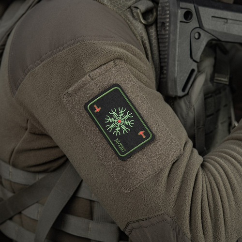 M-Tac - Naszywka Mapa Hełm Grozy - Haft - Czarny/Oliwkowy - 51392201