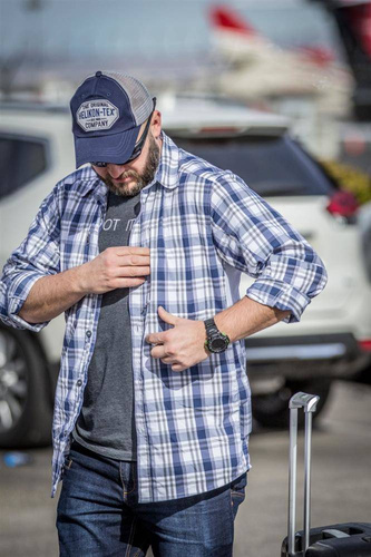 Helikon - Koszula TRIP Nylon Blend - Indigo Plaid - KO-TRI-NB-P8