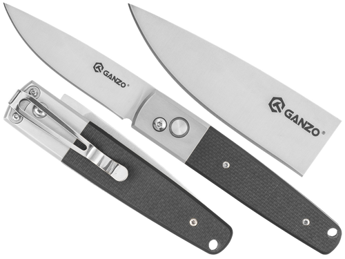 Ganzo - Nóż składany EDC Firebird G7211 - Button Lock - Czarny - G7211-BK