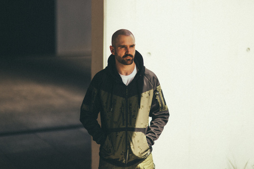 Helikon - Rozpinana bluza Rogue Hoodie - Bawełna - Poliester - Czarny/ERDL - BL-RHF-PO-011PA