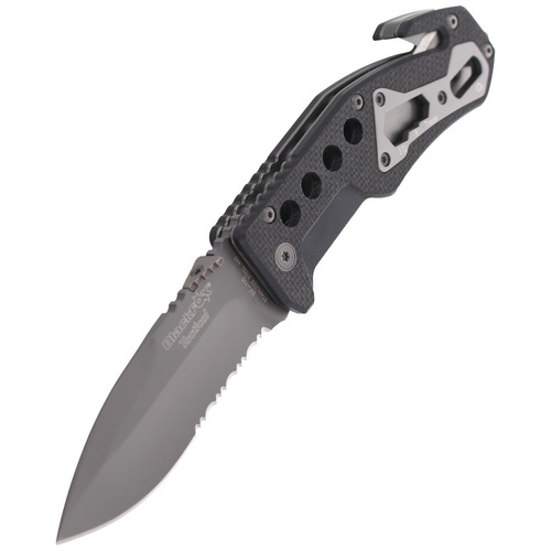 FOX - Nóż ratowniczy BlackFox Tactical Rescue Folder - Czarny - BF-115