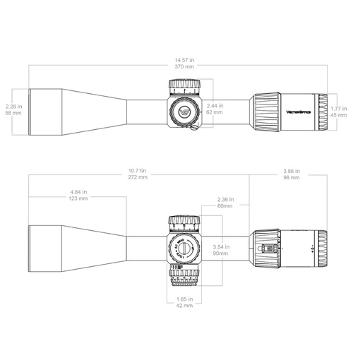 Vector Optics - Luneta celownicza Tauron 4-24x50 FFP - MPX1 - Czarny - SCFF-65