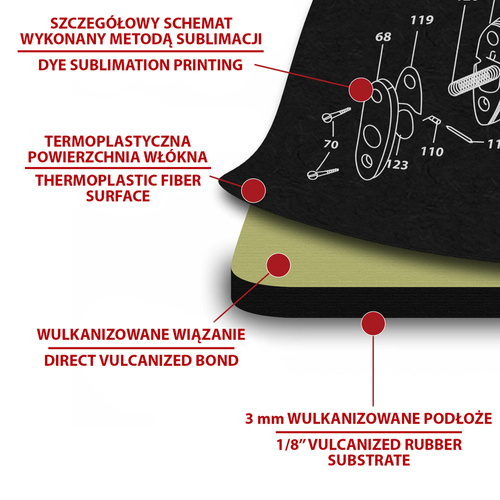 TekMat - Mata do czyszczenia broni - CZ P-07 / P-09 - 27x43cm - TEK-R17-CZP07