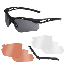 Swiss Eye - Okulary balistyczne Attac - Wymienne wizjery - Czarny - 40391