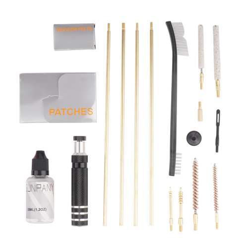 GunPany - Zestaw do czyszczenia wiatrówek 4,5/5,5 mm - 19 elementów - Pomarańczowy - SCCK-10